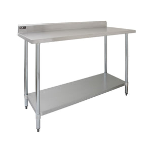Tavolo in acciaio Inox da Cucina Commerciale Piano Cucina Ristorante - 120 cm