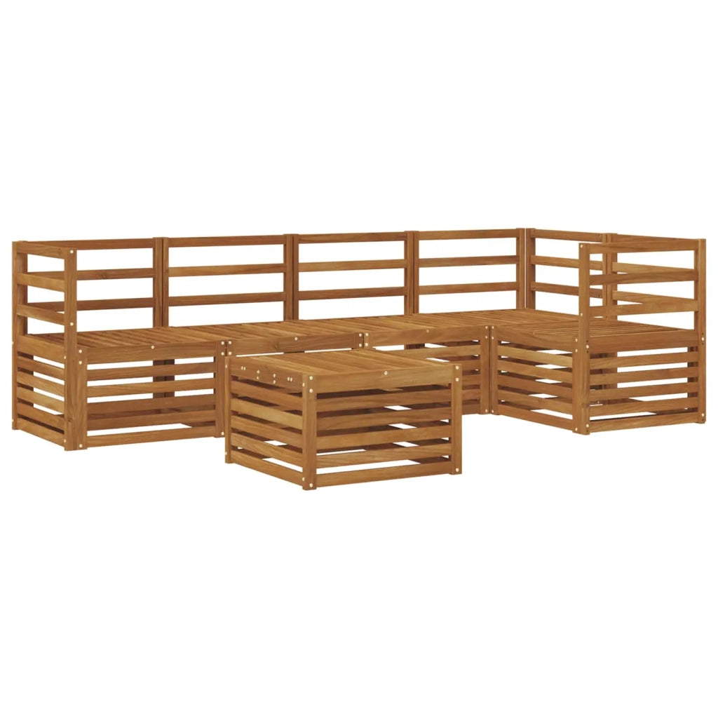 Set divani 6 pcs Naturale Legno di Acacia Massello 3374829