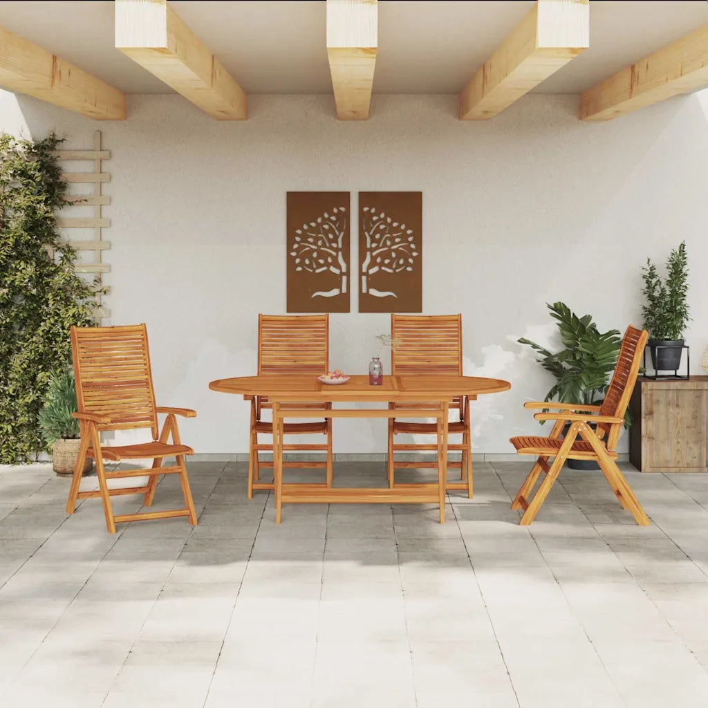 Set da Pranzo per Giardino 5 pcs Marrone 3375728