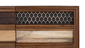 Mobile TV in legno di mango con motivi geometrici testurizzati