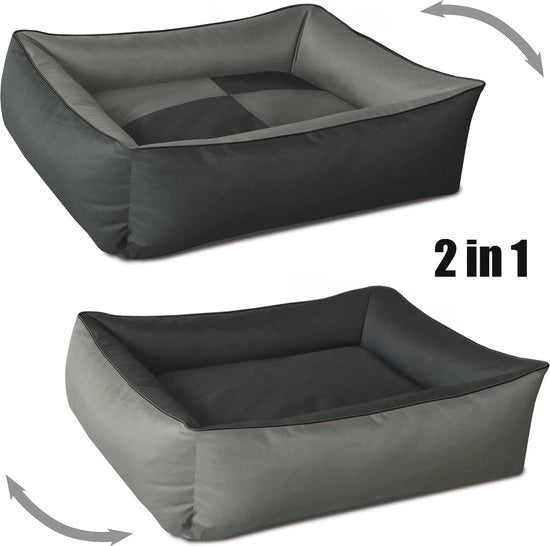 Letto per cani 4in1 XXL - Comodo e lavabile per grandi cani - Grigio/Antracite