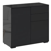Easycomfort Mobiletto Multiuso per Casa e Ufficio con 2 Cassetti e 2 Armadietti, Apertura a Pressione, 79x36x74cm