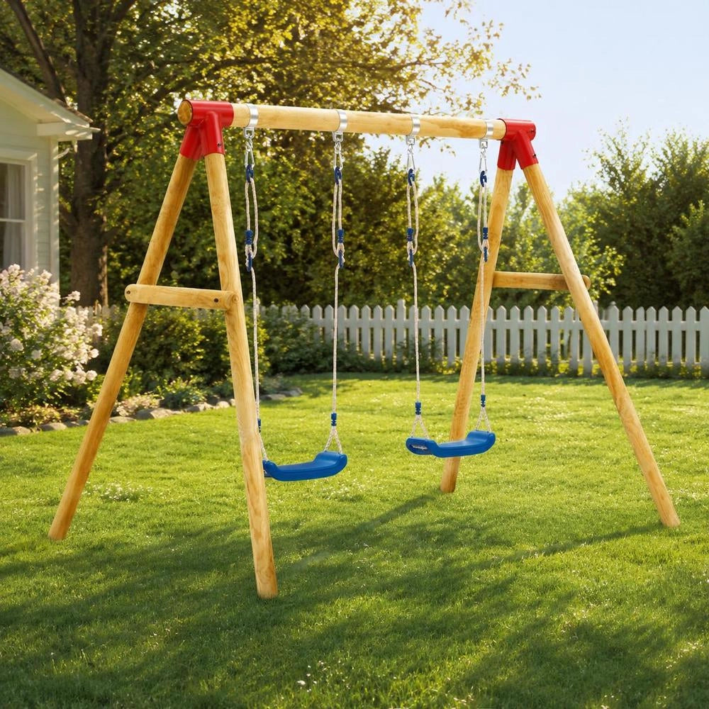 Swing Set 230x130x166 Cm Pine Wood