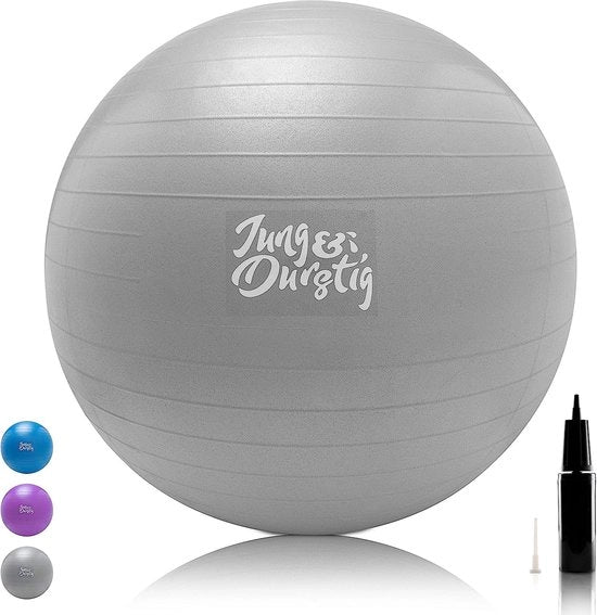 Ginnastica balistica originale con pompa a aria inclusa | pallone yoga BPA-free | pallone per pilates fino a 150 kg sostenibile | pallone da sedere 65 cm | 75 cm | pallone per fitness per uso domestico | pallone per allenamento