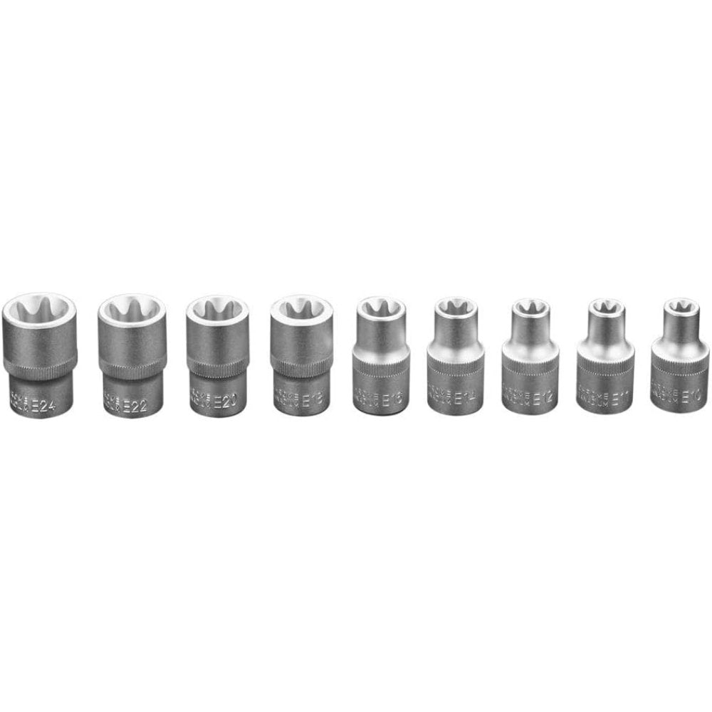 Topex 08-649 chiavi a bussola to torx, set 9 pz, e10 - e24