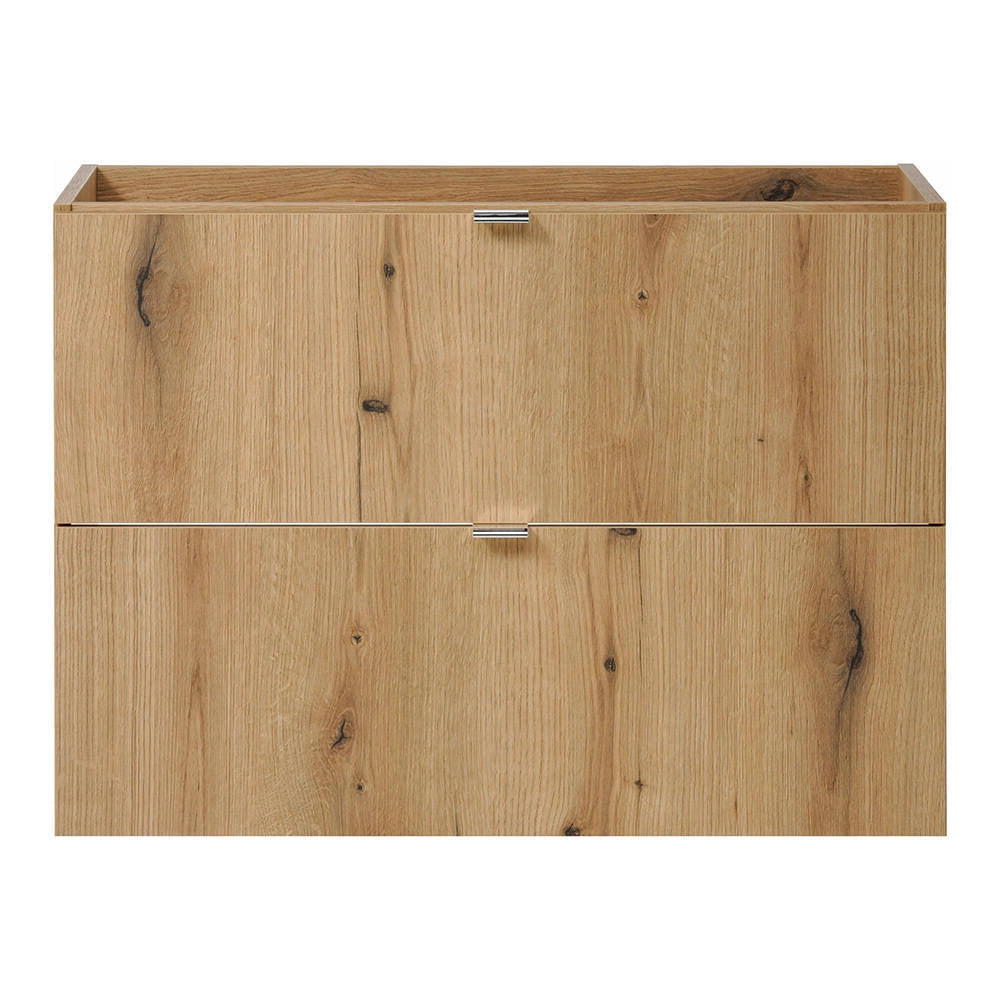 Mobile Sottolavabo Doppio NEWPORT da Parete a 4 Cassetti 160x60x40 cm - Effetto Rovere [en.casa]