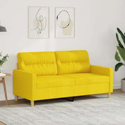 vidaXL Divano a 2 Posti Giallo Chiaro 140 cm in Tessuto