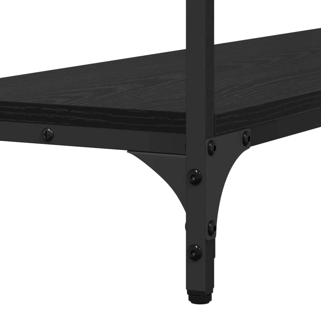Tavolo consolle Rovere nero 100 x 29 x 75 cm Legno multistrato 883524