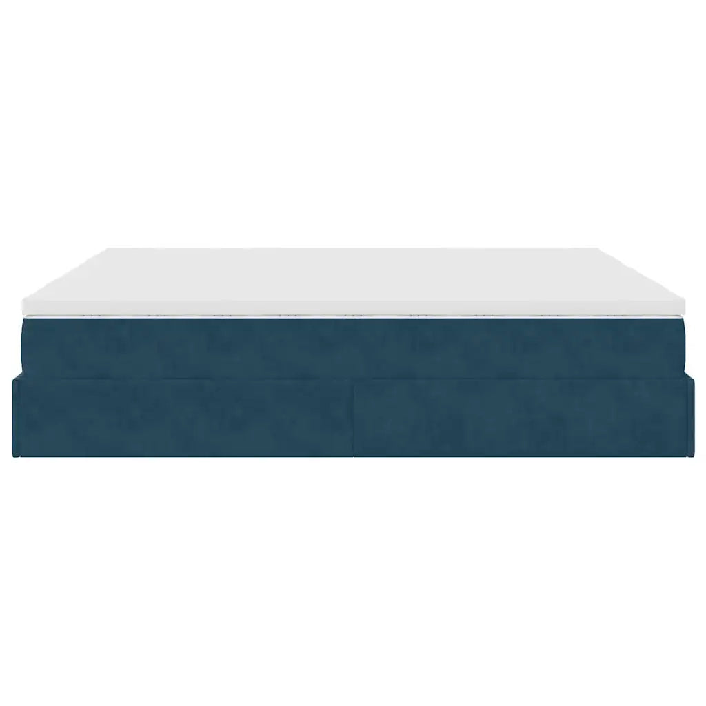 Struttura Letto Pouf con Materassi 200x200 cm Velluto 3311271