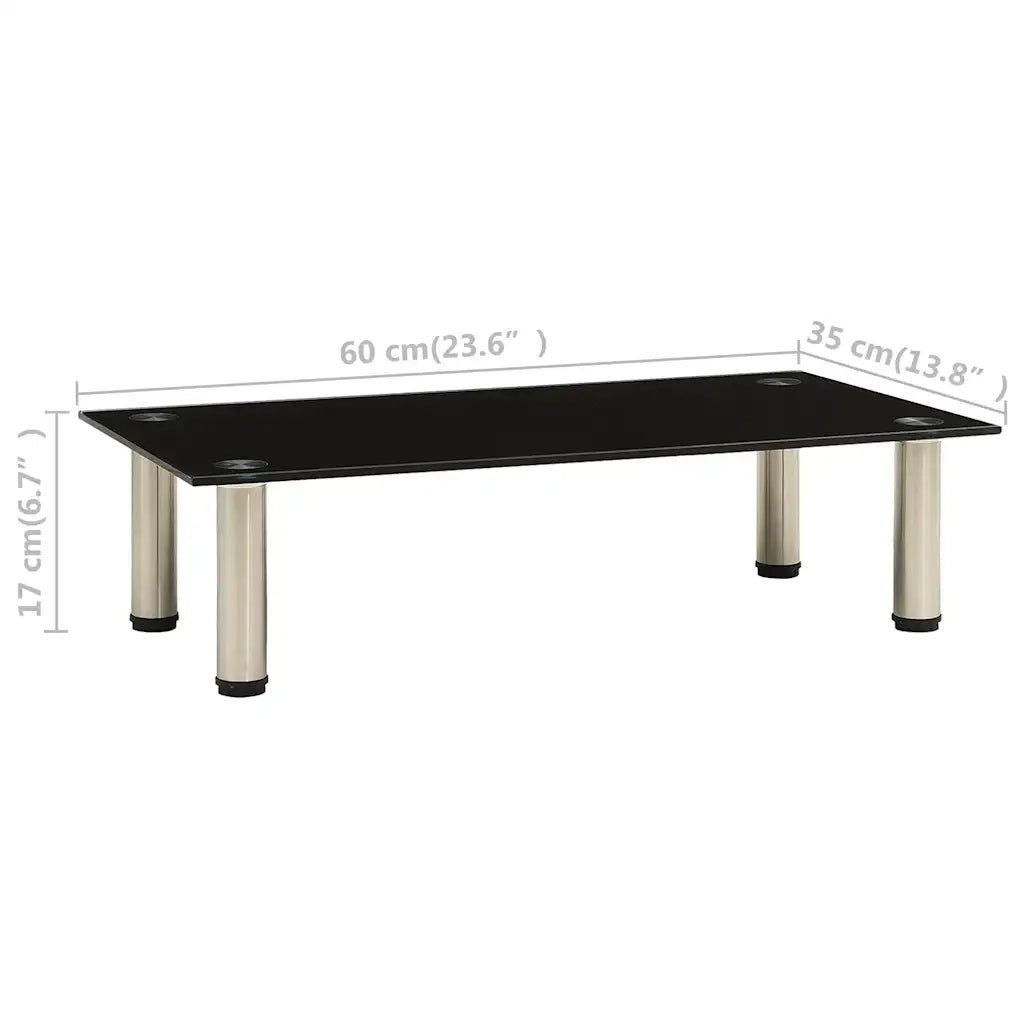 Supporto per TV aparete-Rialzo porta TV 60x35x17 cm Tempered Glass