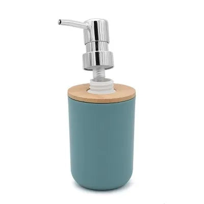 Set completo accessori bagno da appoggio acquamarina in abs e bambù Surf