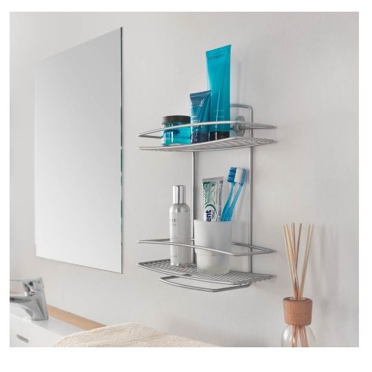 MENSOLA RETTANGOLARE BAGNO 2 PIANI ONDA PT