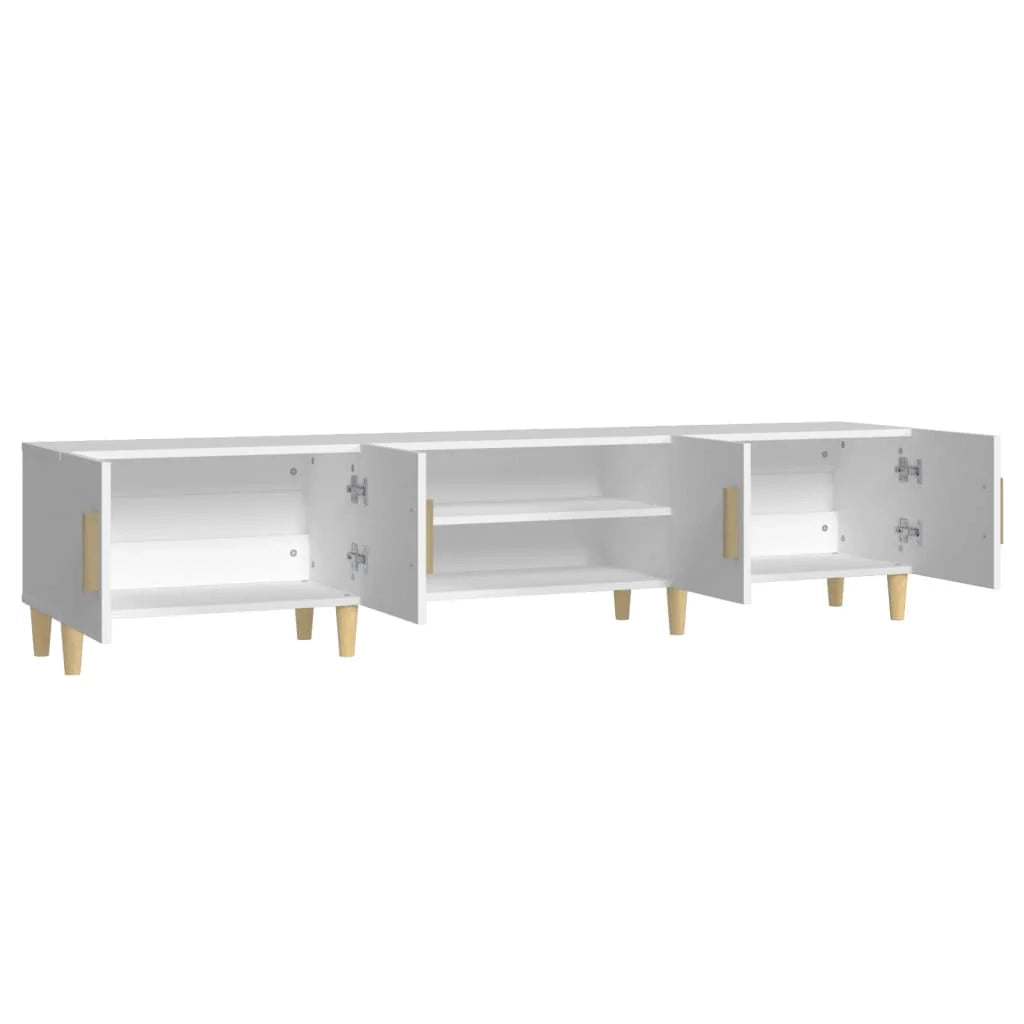 Mobile TV multimediale mensola TV credenza TV sala da pranzo soggiorno camera da letto 180 x 31,5 x 40 cm legno ingegnerizzato bianco 02_0026091
