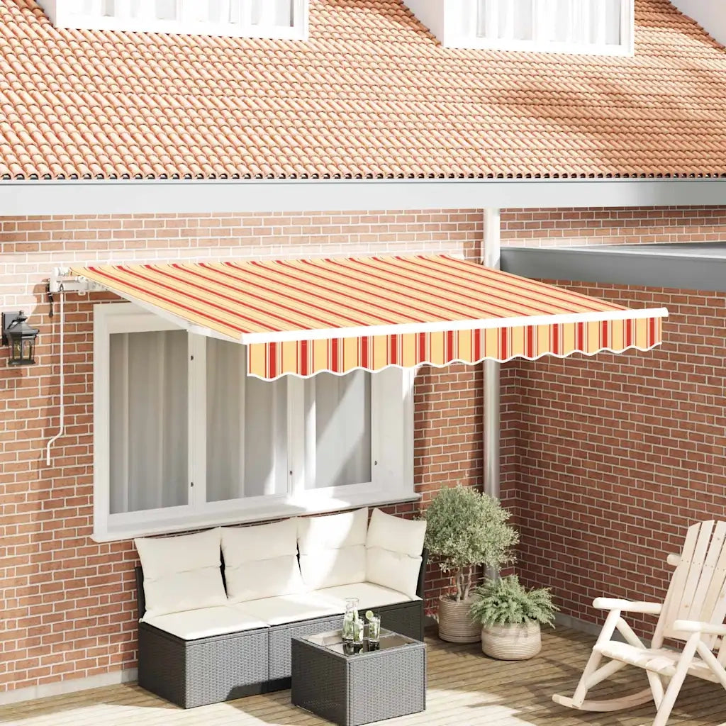 vidaXL Tenda Retrattile Multicolore 350 x 200 cm