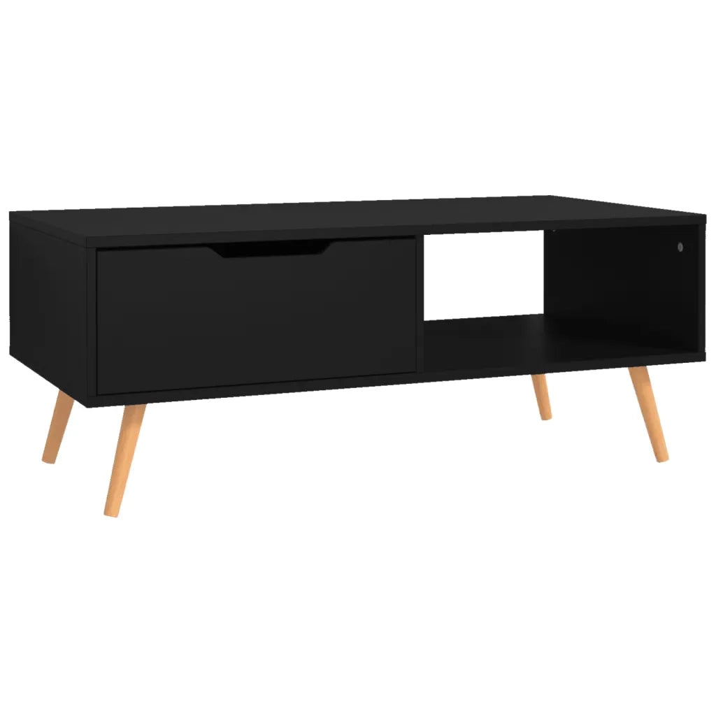 Tavolino da Salotto-Tavolino da soggiorno-Tavolo Nero 100x49,5x43 cm in Legno Multistrato