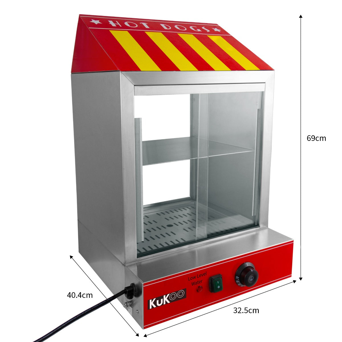 Macchina Per Hot Dog A Vapore In Acciao Inox Vetro Temperato 7 8 L 2000W