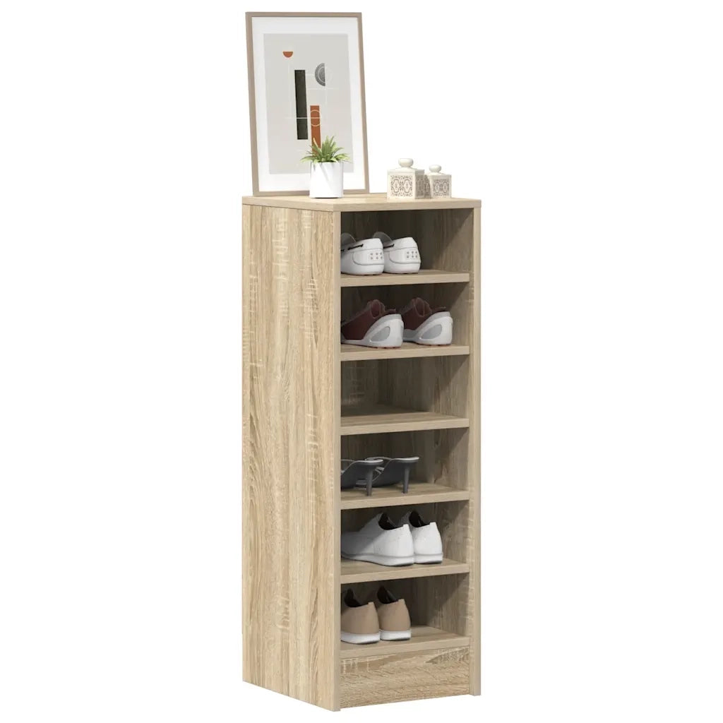 Scarpiera-Scaffale per scarpe Rovere Sonoma 31,5x35x90 cm in Truciolato