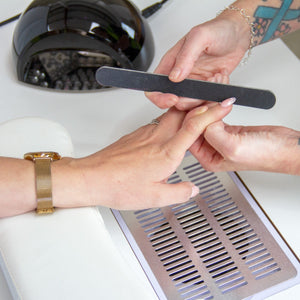 Tavolo per Manicure e Ricostruzione Unghie, Aspiratore e Cassettiera Estetista