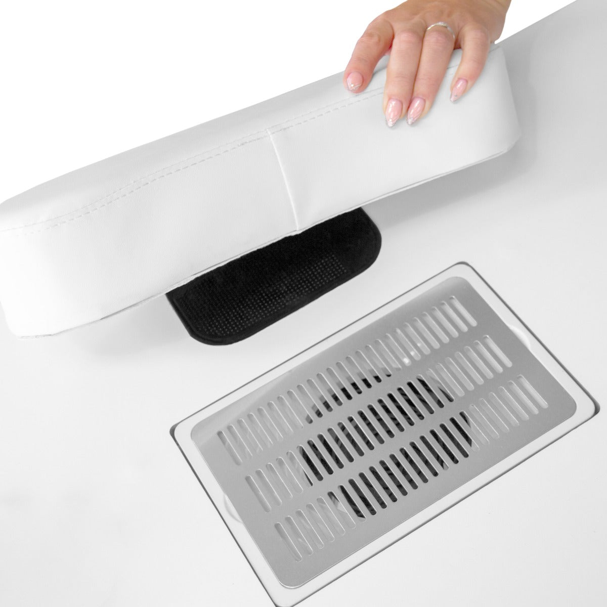 Tavolo per Manicure e Ricostruzione Unghie, Aspiratore e Cassettiera Estetista