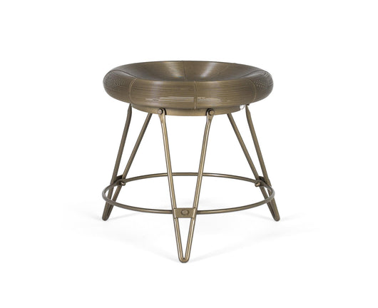 Sgabello basso in metallo in stile industriale