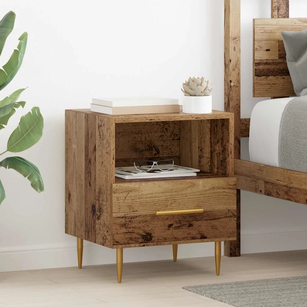 Comodino-Tavolino da notte Marrone 40 x 35 x 47,5 cm Legno multistrato 434136