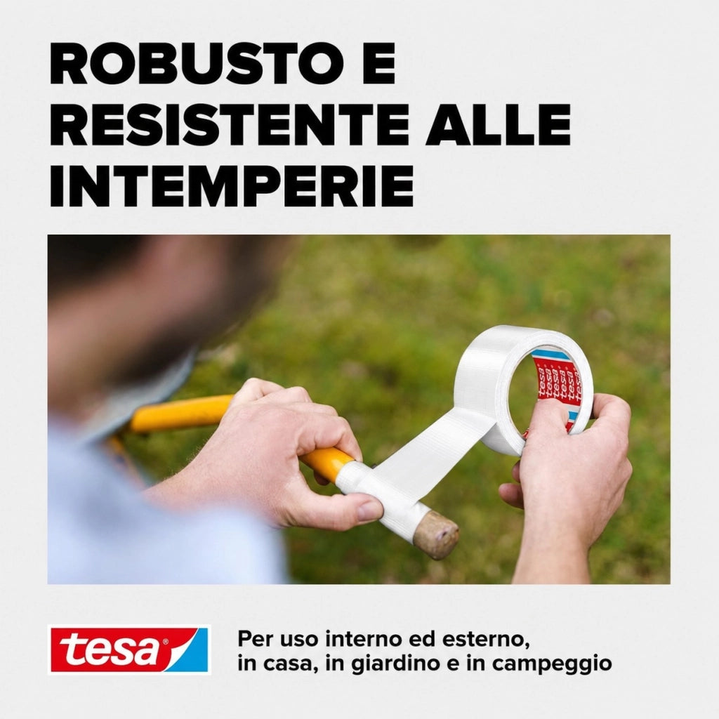 Tesa extra power universal nastro adesivo bianco a tenuta extraforte 50 m x 50 mm