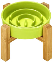 Ciotola per cani in ceramica alta - ciotola anti-schizzo per piccoli rassen - Ø 16 cm - limone