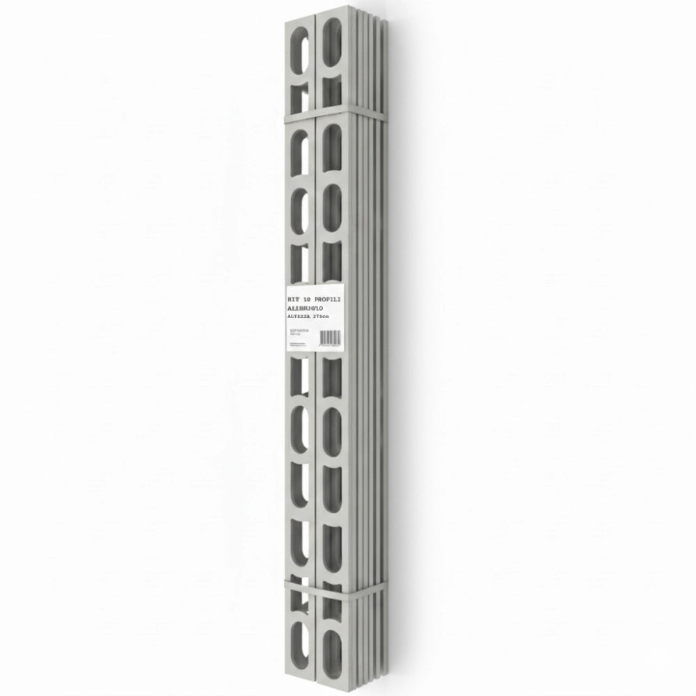 Profili in alluminio verniciato colore grigio medio 112 a l per finitura parete proangle *** pezzi 10 pz, confezione 1