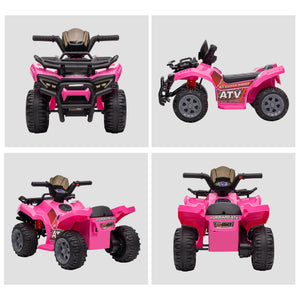 Quad Elettrico per Bambini 18-36 Mesi con Batteria Ricaricabile 6V 70x42x45 cm in Metallo e PP Rosa