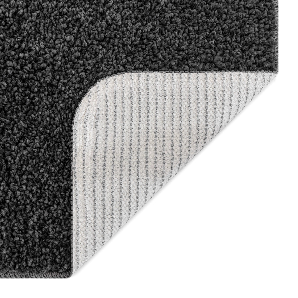 Tappetino da bagno U-Shaped Grigio Scuro 50x50 cm Polipropilene Antiscivolo