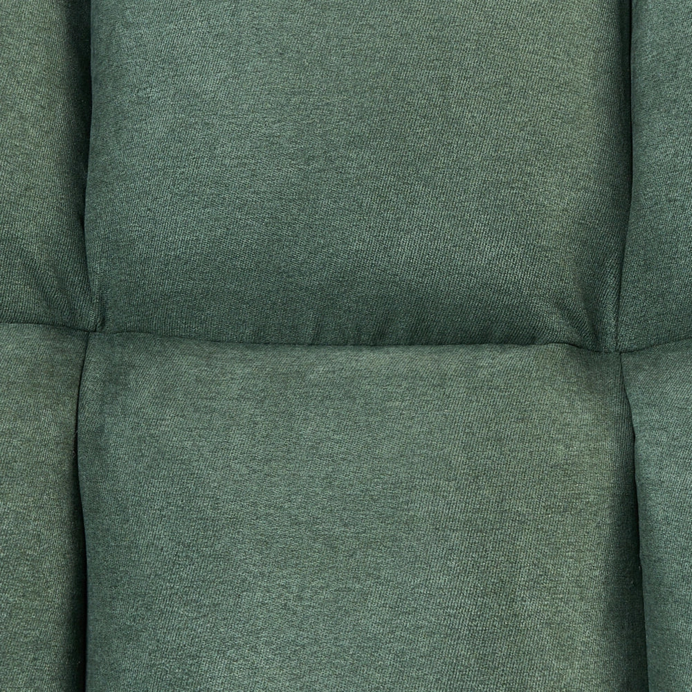 Sedia a dondolo Verde scuro Tessuto poliestere Rivestimento gambe in legno Moderna