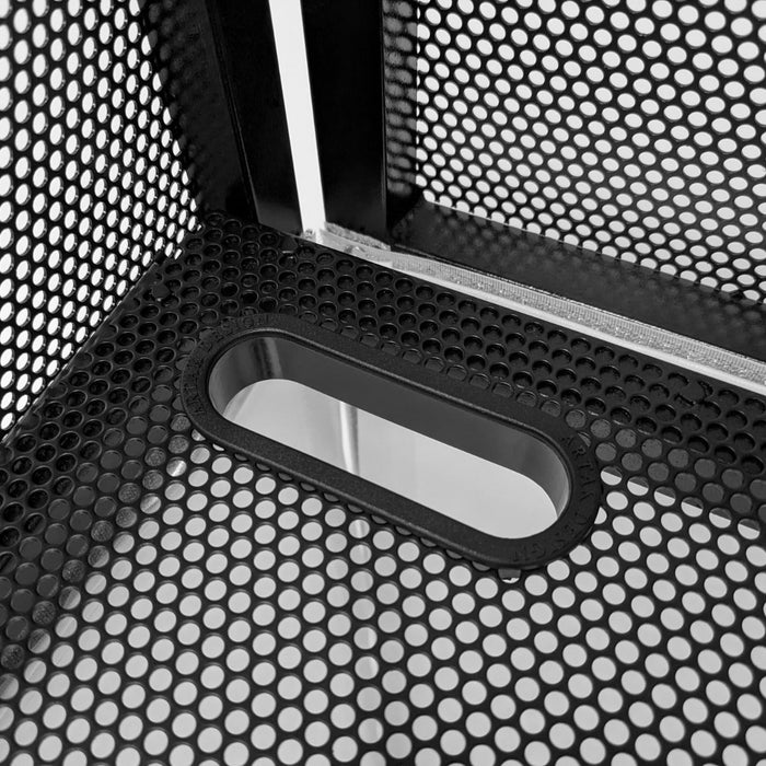 Supporto DJ Booth cabina tavolo pieghevole setup mobile discoteca nero e bianco