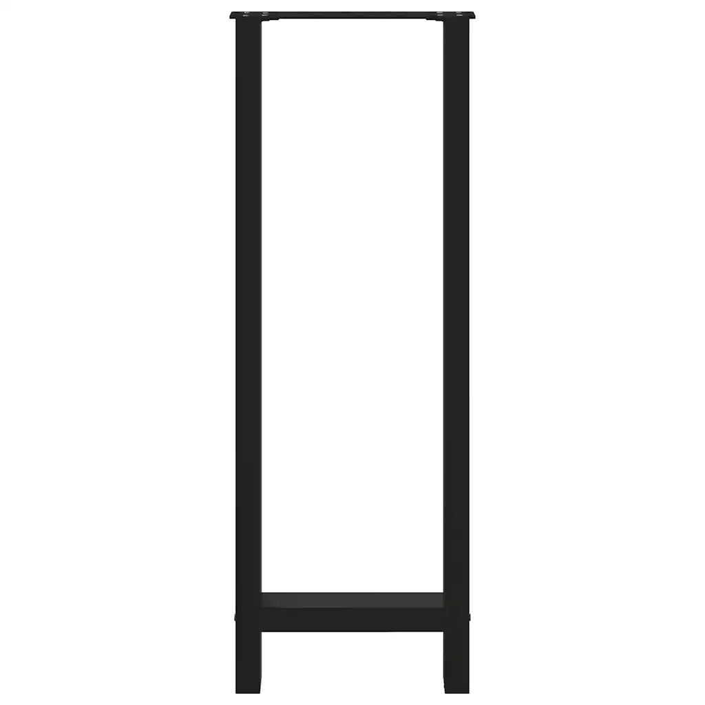 Gambe per tavolo da bar nere 2 pz 50x(110-111) cm in acciaio 4013352