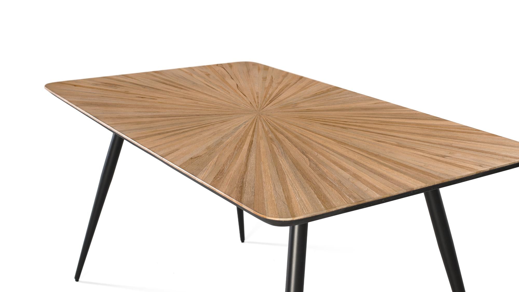 Tavolo da pranzo in legno di teak riciclato 150 cm