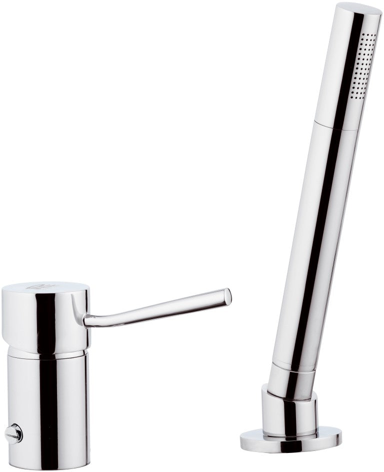 Rubinetto bordo vasca con deviatore e doccetta minimale serie minimal