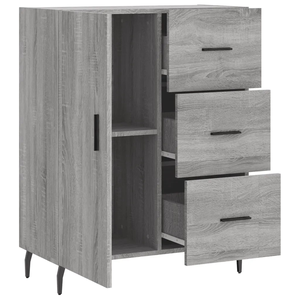Credenza Grigio Sonoma 69,5x34x90 cm in Legno Multistrato 827938