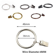20 pezzi di clip e anello per tende in bronzo, anelli per tende metallici, diametro interno 38 mm / 1,5 pollici, finitura elettroplaccata
