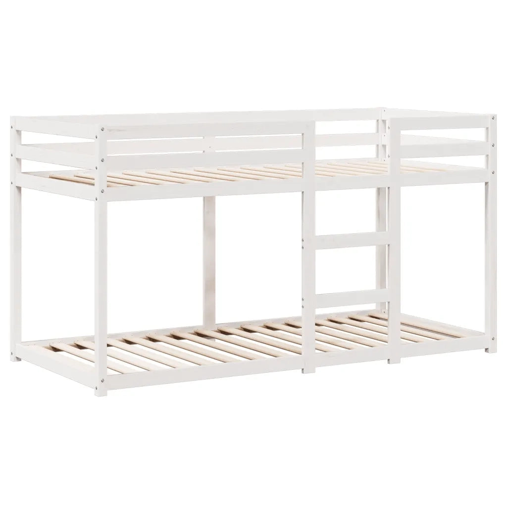 Letto singolo | Letto per adulti | Letto a Castello senza Materasso Bianco 90x190cm Massello Pino