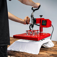 Macchina per stampa sublimatica 38x38cm con Piatto rotante per personalizzare t-shirt, borse, custodie per telefoni