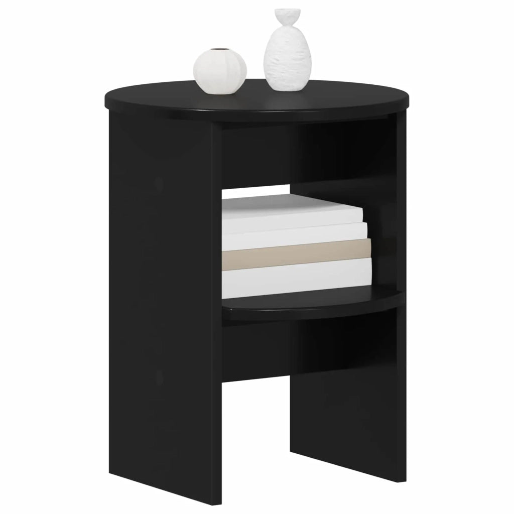 Mobile laterale Nero Ø40 x 50 cm Legno ingegnerizzato