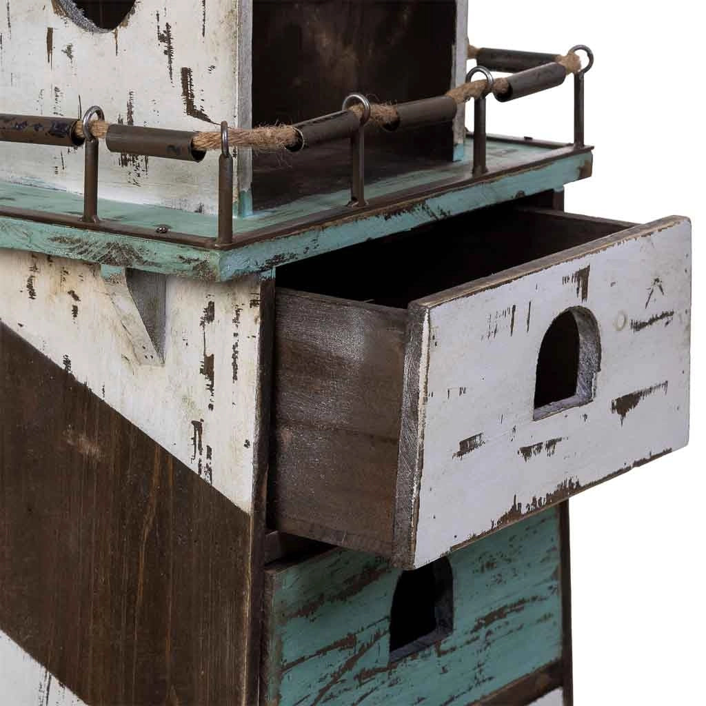 Mensola Lighthouse in legno e metallo marrone 41x27x115h cm