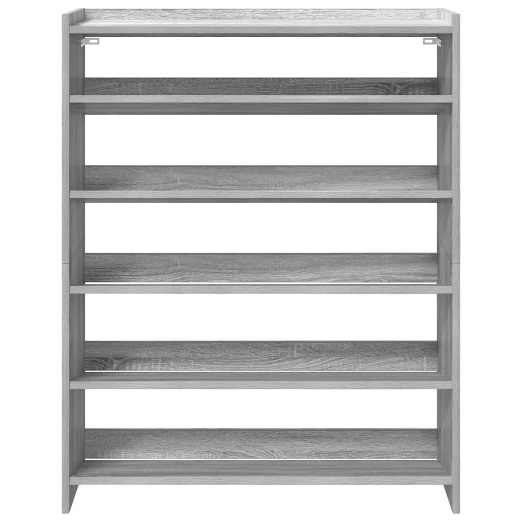 Scarpiera Grigio Sonoma 80x25x100 cm in Legno Multistrato 859901