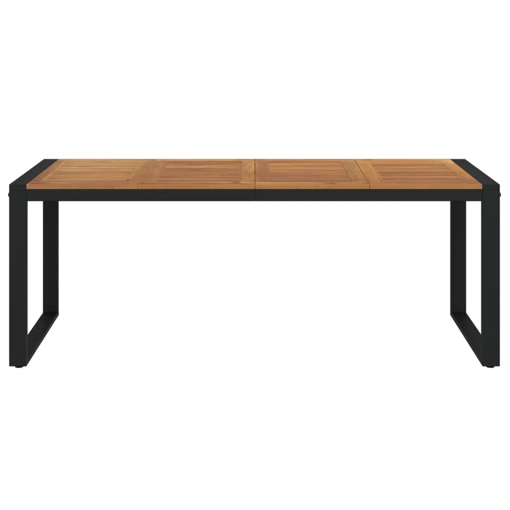 Tavolo Giardino con Gambe a U 200x90x75cm Legno Massello Acaciacod mxl 104433