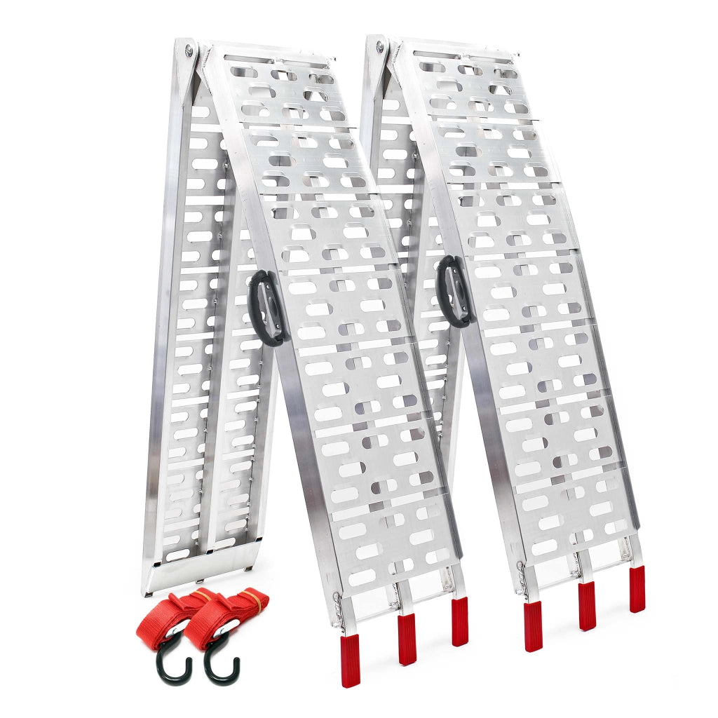 2x rampe di carico ripiegabili per moto ATV 226cm 680kg In alluminio Rampa di salita