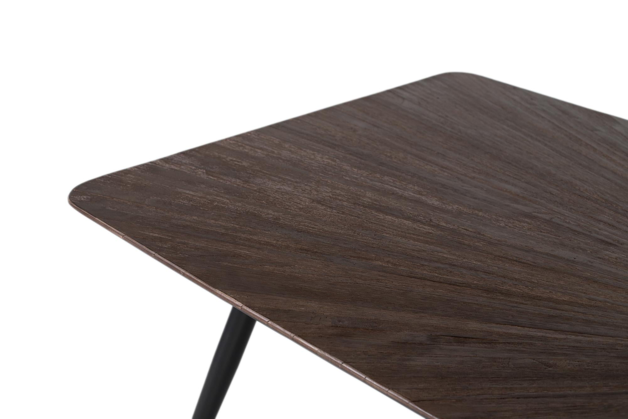 Tavolo da pranzo con piano rettangolare in teak 200 cm
