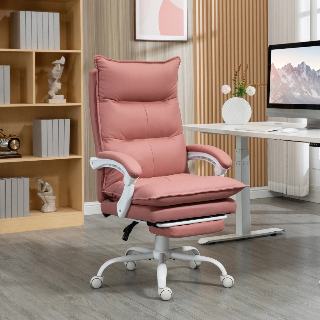 Poltrona massaggiante e riscaldante da ufficio ¨C zephmum ¨C rosa 66x74x121,5 cm