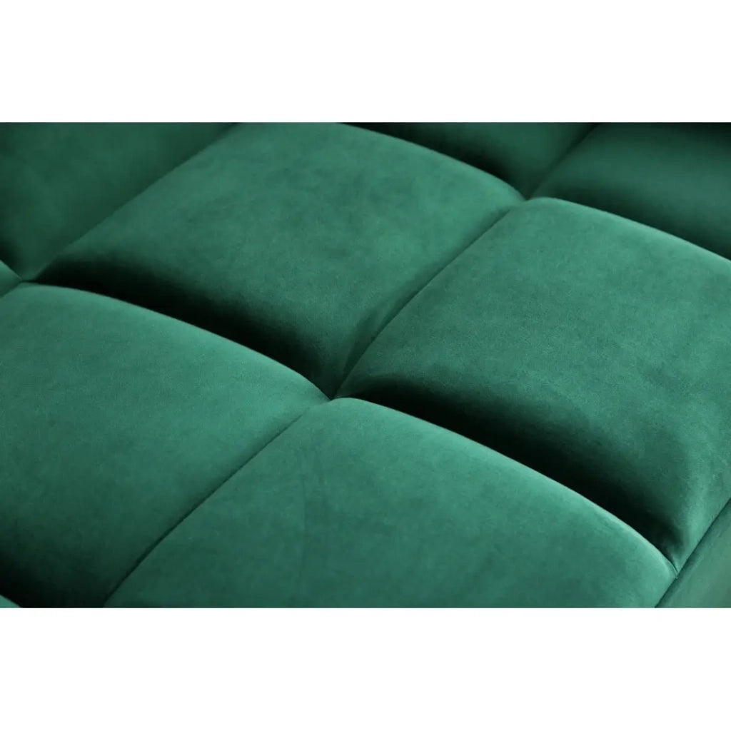 Divano dritto NEVISI verde smeraldo – Divano scandinavo trasformabile in velluto