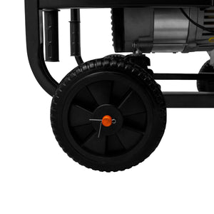 T-Mech 10CV Generatore Portatile Trifase 12.5Lt Diesel 5000W 14 ore di autonomia con meta' Pieno 2 prese da 230V / 400V con 4 ruote facile da trasportare ottimo per Garage Officina Cantiere Campeggio