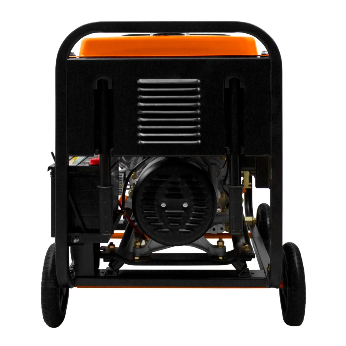 T-Mech 10CV Generatore Portatile Trifase 12.5Lt Diesel 5000W 14 ore di autonomia con meta' Pieno 2 prese da 230V / 400V con 4 ruote facile da trasportare ottimo per Garage Officina Cantiere Campeggio