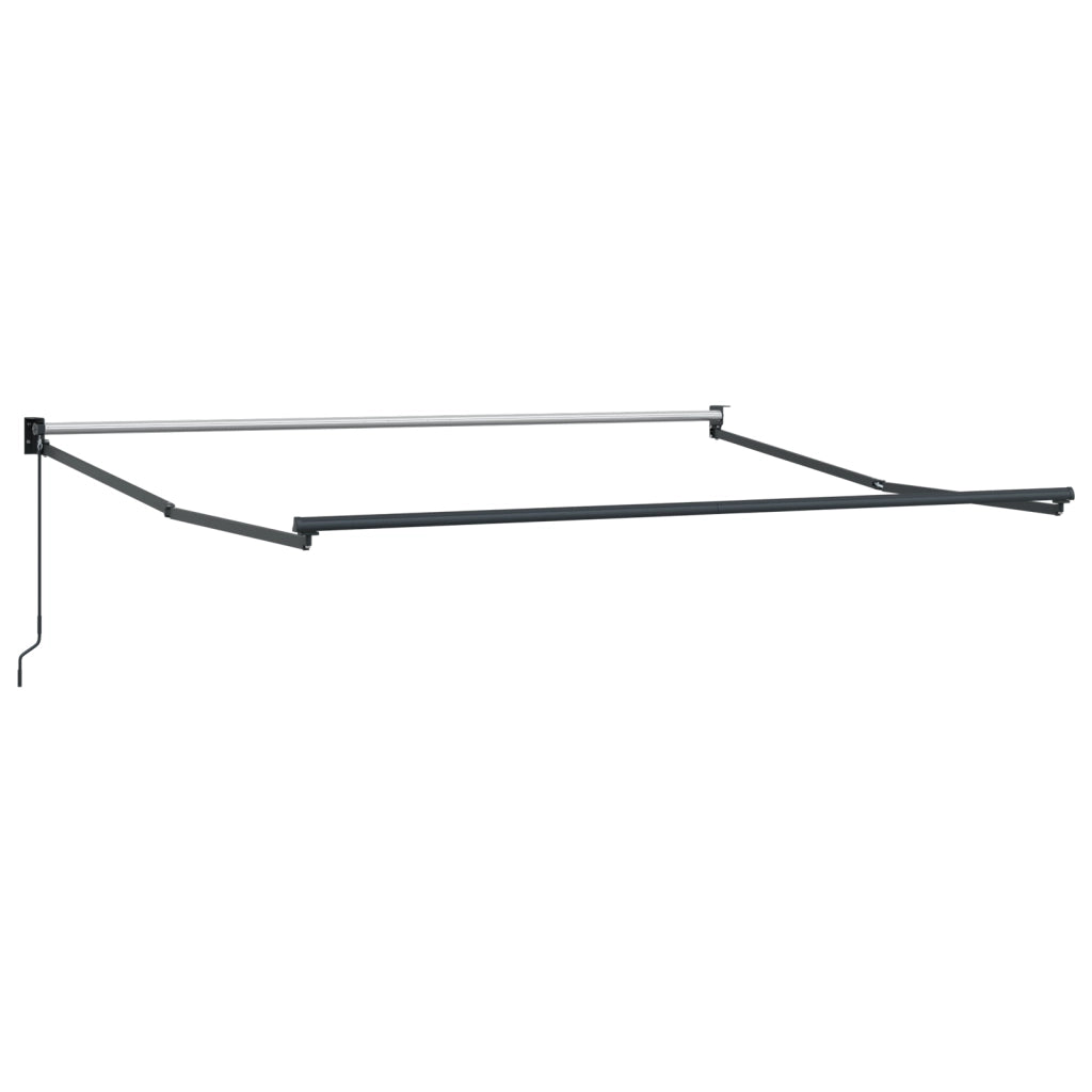 Ombrellone Retrattile Manuale Arancione e Rosso 350x250 cm